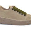 P89W007-00632172 SNEAKER LINEN SUEDE MICROPHIBRE LINING SAFARI MILITARY OLIVE