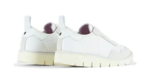 P05W007-0064A001 SLIP ON NYLON SUEDE WHITE w