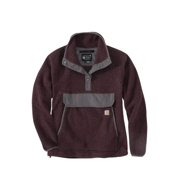 RELAXED PULLOVER FLEECE BLACKBERRY HEATHER