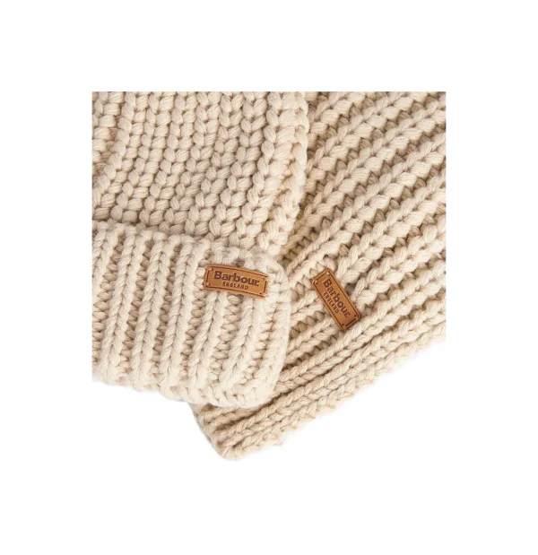 SALTBURN BEANIE AND SCARF PEARL GIFT SET