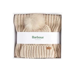 SALTBURN BEANIE AND SCARF PEARL GIFT SET