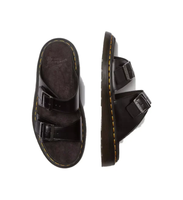 SANDALI JOSEF IN PELLE CON FIBBIA BLACK ANALINE