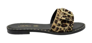 SANDALO CIABATTA LEOPARD PONY E2-059