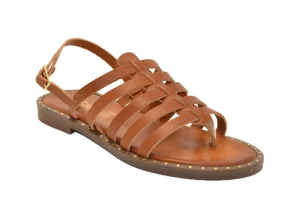 SANDALO INFRADITO TABACCO LEATHER E2-044