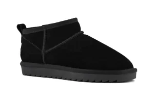 SHORT WINTER BOOT SUEDE YW078 BLACK