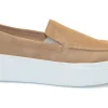 SLIP-ON CASUAL IN PELLE SCAMOSCIATA COCCO BEIGE 36B1