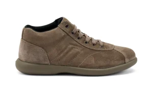 SNEAKER CASUAL ALTA IN PELLE SCAMOSCIATA 27C4 VISONE