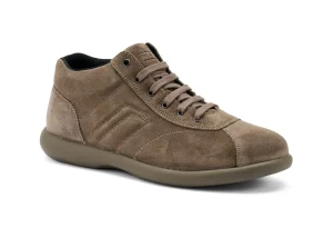 SNEAKER CASUAL ALTA IN PELLE SCAMOSCIATA 27C4 VISONE
