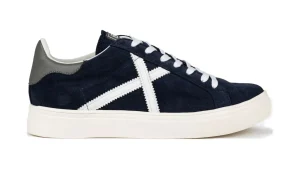 SNEAKERS RETE 99 IN PELLE BLU 8080099