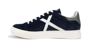 SNEAKERS RETE 99 IN PELLE BLU 8080099