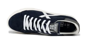 SNEAKERS RETE 99 IN PELLE BLU 8080099