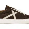 SNEAKERS RETE 100 IN PELLE MARRONE VERDE 8080100