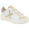 SNEAKERS RETE SKY 78 IN PELLE BIANCA E ORO