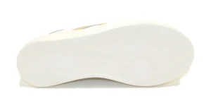 SNEAKERS RETE SKY 78 IN PELLE BIANCA E ORO