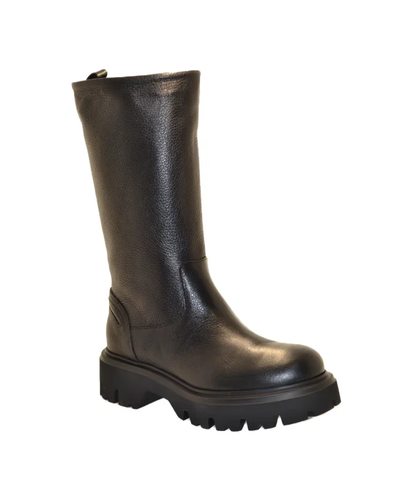 STIVALE BIKER VITELLO NERO