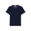 TH8174 166 T-SHIRT IN PIQUÉ ELASTICIZZATO CON COLLETTO A RIGHE BLU