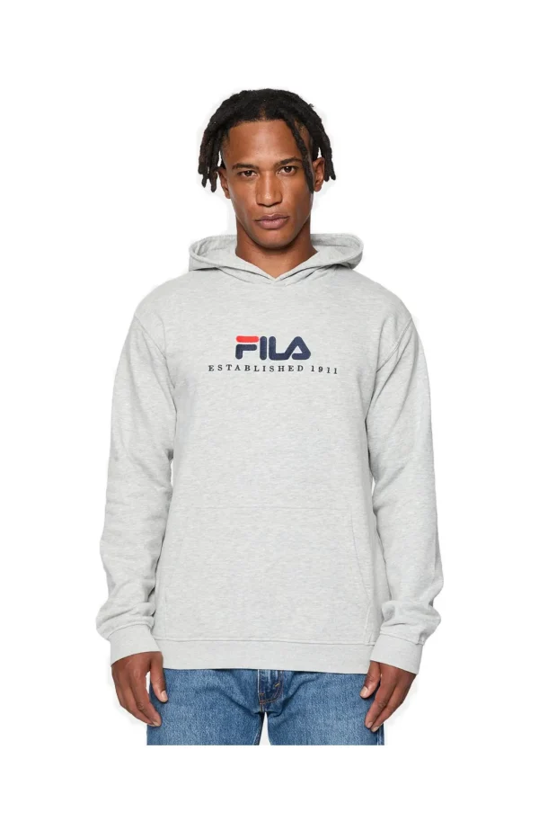 UNISEX HOODIE BRUNSSUM GREY LIGHT MELANGE FAU0145 GREY