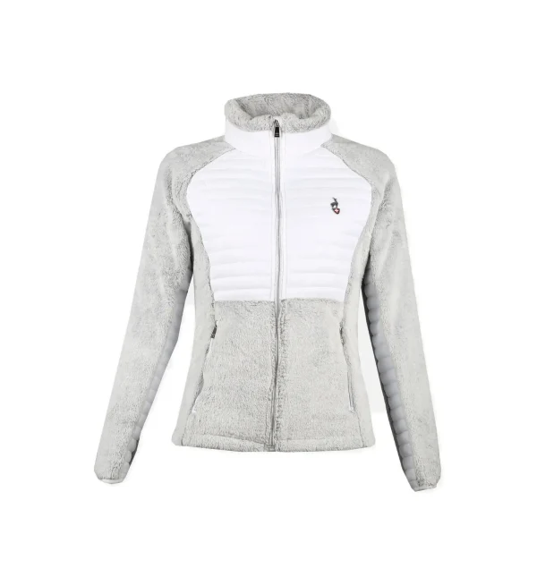 VESTE BI-MATIERE LAMMY WHITE