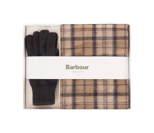 WOOL TARTAN SCARF AND GLOVE TRENCH GIFT SET