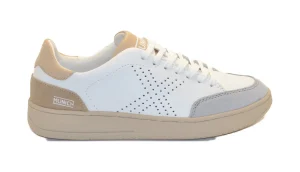 X COURT 15 IN PELLE BIANCA E BEIGE